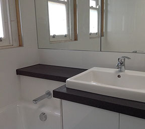 Concrete benchtop and basin