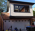 Completed studio over garage
