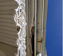 Rotten fasia and rusty gutters